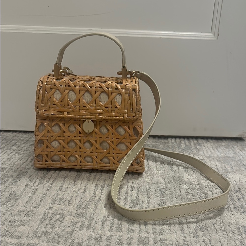 Cult Gaia Tan Mini Bag with Woven Design